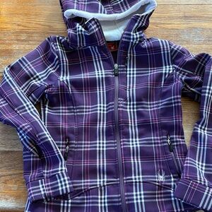 Women's Purple Plaid Hoodie
